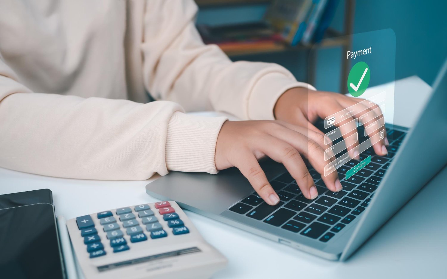 Accounts payable automation software for Singapore SMEs with digital payment processing on a laptop.