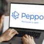 Peppol logo displayed on a laptop screen for Singapore e-invoicing and Peppol access point services.